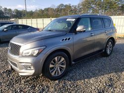 Salvage cars for sale at Ellenwood, GA auction: 2017 Infiniti QX80 Base