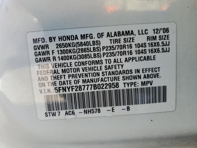 2007 Honda Pilot EXL