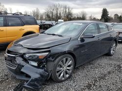 Salvage cars for sale at Portland, OR auction: 2017 Chevrolet Malibu Premier