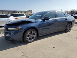 Salvage cars for sale at Wilmer, TX auction: 2024 Honda Accord EX