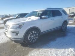 Salvage cars for sale at Kansas City, KS auction: 2018 Ford Explorer Platinum