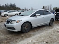 Salvage cars for sale at Bowmanville, ON auction: 2015 Honda Civic LX