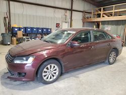 Salvage cars for sale at Sikeston, MO auction: 2013 Volkswagen Passat S