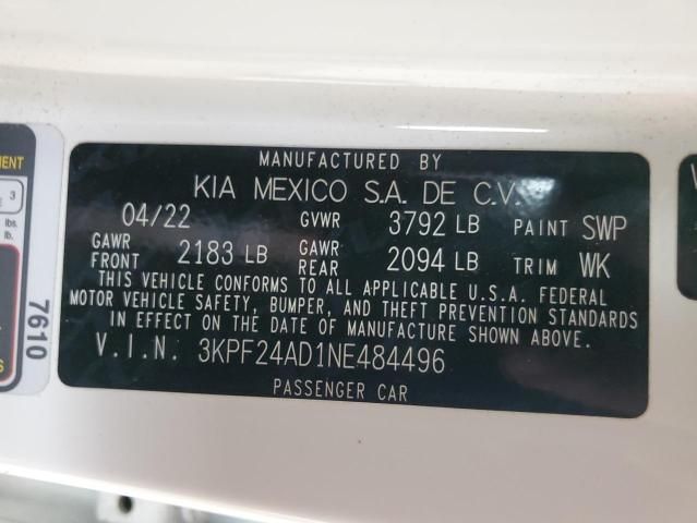 2022 KIA Forte FE