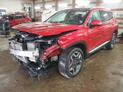 Salvage cars for sale at Pekin, IL auction: 2022 Hyundai Santa FE Limited