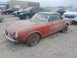 Salvage cars for sale at Kansas City, KS auction: 1976 Fiat 2 DR Conv