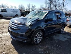 Salvage cars for sale at Baltimore, MD auction: 2017 Honda Pilot Elite