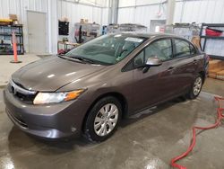 Salvage cars for sale at Wayland, MI auction: 2012 Honda Civic LX