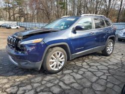 Salvage cars for sale at Austell, GA auction: 2015 Jeep Cherokee Limited