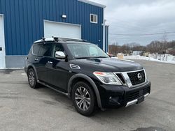 Salvage cars for sale at North Billerica, MA auction: 2017 Nissan Armada SV