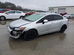 Salvage cars for sale at Gaston, SC auction: 2012 Honda Civic LX