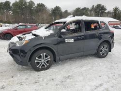 Salvage cars for sale at Mendon, MA auction: 2016 Toyota Rav4 LE