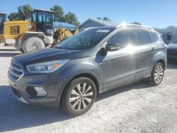 Salvage cars for sale at Prairie Grove, AR auction: 2017 Ford Escape Titanium