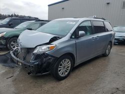 Salvage cars for sale at Franklin, WI auction: 2015 Toyota Sienna XLE