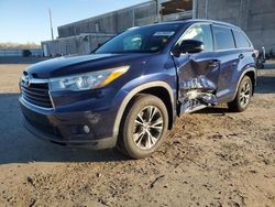 Salvage cars for sale at Fredericksburg, VA auction: 2016 Toyota Highlander XLE