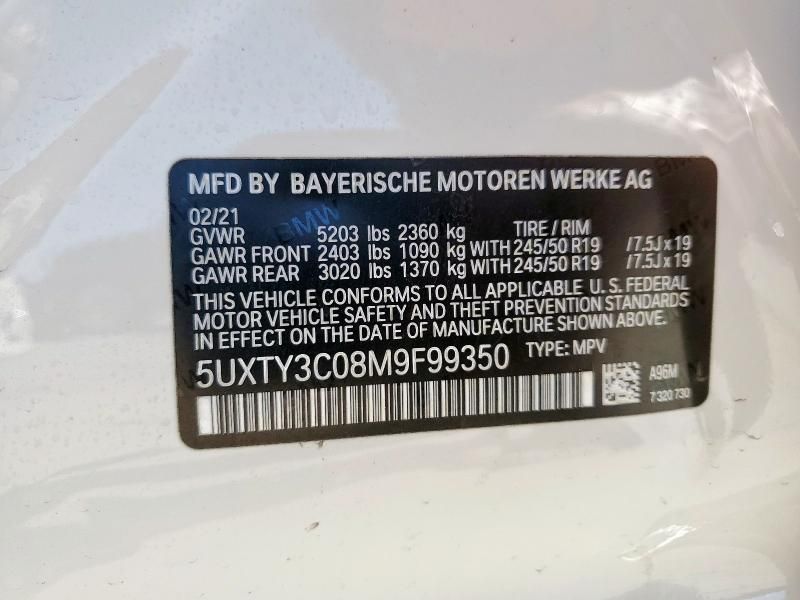 2021 BMW X3 SDRIVE30I