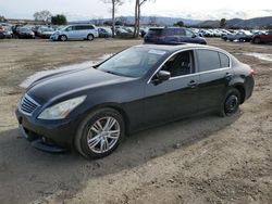 Salvage cars for sale at San Martin, CA auction: 2011 Infiniti G37 Base