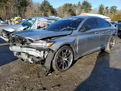 Salvage cars for sale at Mendon, MA auction: 2022 Honda Accord Sport SE