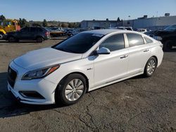 Salvage cars for sale at Vallejo, CA auction: 2017 Hyundai Sonata Hybrid