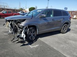 Toyota Highlander salvage cars for sale: 2017 Toyota Highlander LE