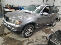 Salvage cars for sale at Kansas City, KS auction: 2004 BMW X5 3.0I