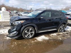 Salvage cars for sale at East Granby, CT auction: 2017 Hyundai Tucson Limited