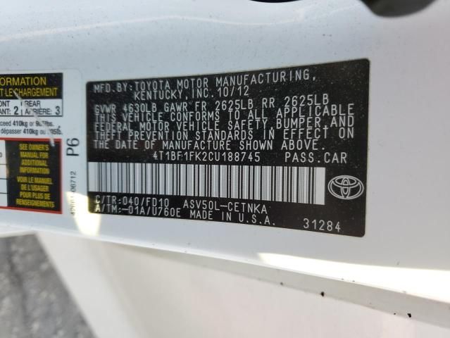 2012 Toyota Camry Base