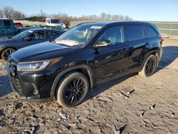 Salvage cars for sale at Duryea, PA auction: 2019 Toyota Highlander SE