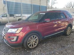 Salvage cars for sale at Augusta, GA auction: 2017 Ford Explorer Limited