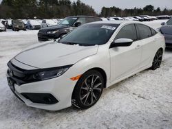 Salvage cars for sale at Mendon, MA auction: 2019 Honda Civic Sport