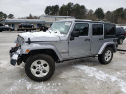 Salvage cars for sale at Mendon, MA auction: 2013 Jeep Wrangler Unlimited Sahara