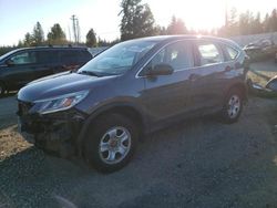 Salvage cars for sale at Graham, WA auction: 2016 Honda CR-V LX