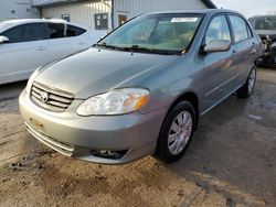 Salvage cars for sale at Pekin, IL auction: 2004 Toyota Corolla CE