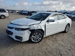 Salvage cars for sale at Houston, TX auction: 2017 Chevrolet Malibu LT