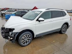 Salvage cars for sale at Grand Prairie, TX auction: 2021 Volkswagen Tiguan SE