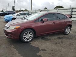 Salvage cars for sale at Miami, FL auction: 2012 Honda Civic EX