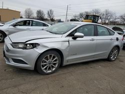 Salvage cars for sale at Moraine, OH auction: 2017 Ford Fusion SE Hybrid