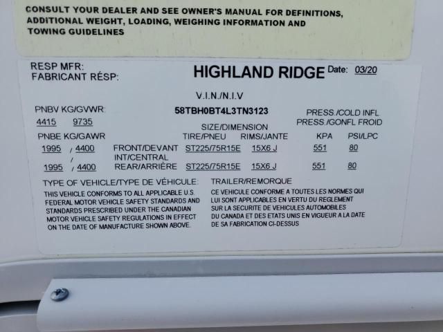 2020 Highlridge Open Range