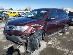 Acura salvage cars for sale: 2008 Acura MDX Sport