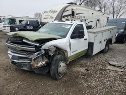 Salvage trucks for sale at Pekin, IL auction: 2018 Chevrolet Silverado C3500