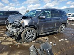 Salvage cars for sale at Woodhaven, MI auction: 2017 Honda Pilot Elite