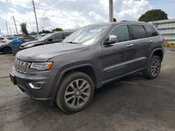 Salvage cars for sale at Miami, FL auction: 2017 Jeep Grand Cherokee Overland