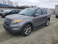 Salvage cars for sale at Spartanburg, SC auction: 2014 Ford Explorer Limited