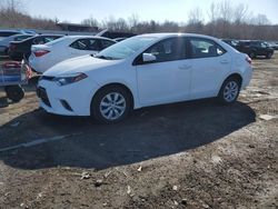 Salvage cars for sale from Copart Assonet, MA: 2016 Toyota Corolla L