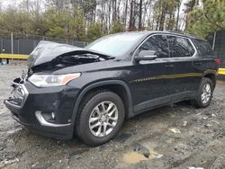 Salvage cars for sale at Waldorf, MD auction: 2021 Chevrolet Traverse LT