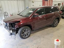 Salvage cars for sale at Mcfarland, WI auction: 2019 Toyota Highlander SE