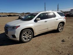 Salvage cars for sale at Colorado Springs, CO auction: 2018 Chevrolet Traverse High Country