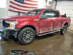 Salvage cars for sale at Lyman, ME auction: 2018 Ford F150 Supercrew