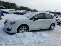 Salvage cars for sale at Lyman, ME auction: 2015 Subaru Impreza