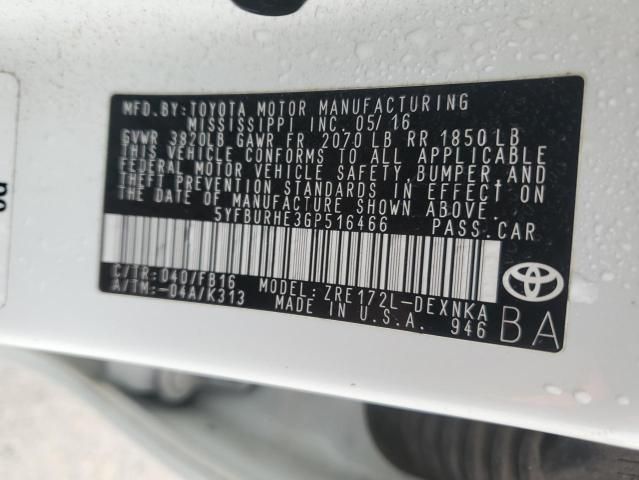 2016 Toyota Corolla L